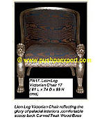 Silver Lion Leg Victorian Chair